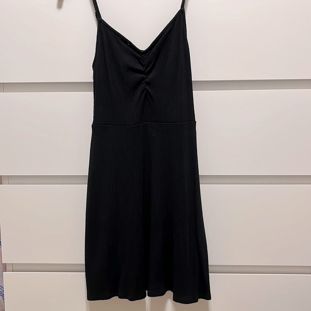 Ribbed Ruched Sweetheart Neckline Dress